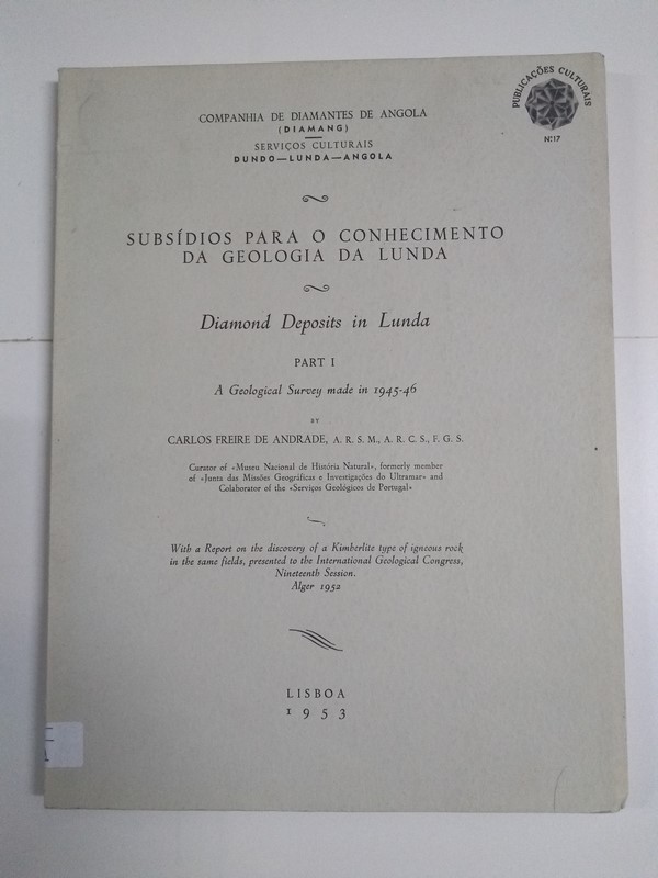 Subsídios para o conhecimento da geología da Lunda