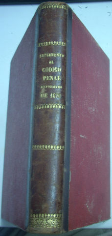 SUPLEMENTO AL CÓDIGO PENAL REFORMADO DE 1870.