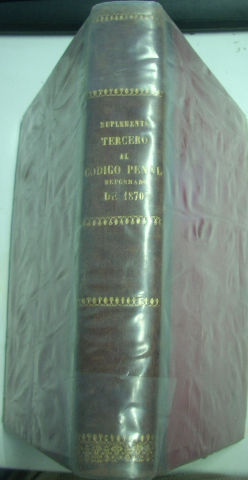 SUPLEMENTO TERCERO AL CÓDIGO PENAL REFORMADO DE 1870.