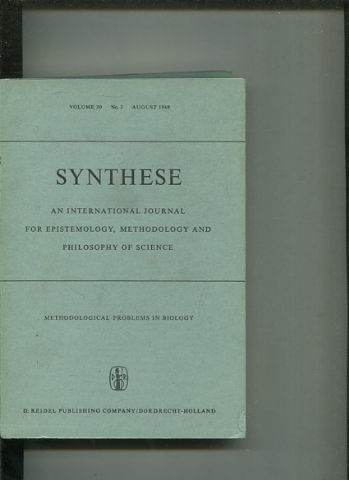 SYNTHESE AN INTERNATIONAL JOURNAL FOR EPISTEMOLOGY, METHODOLOGY AND PHILOSOPHY OF SCIENCE.  VOLUME 20 Nos. 2. AUGUST 1969.