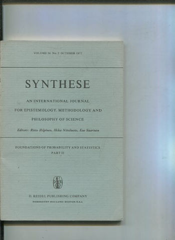 SYNTHESE AN INTERNATIONAL JOURNAL FOR EPISTEMOLOGY, METHODOLOGY AND PHILOSOPHY OF SCIENCE.  VOLUME 36 Nos. 2. OCTOBER 1977.