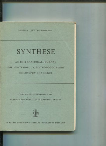 SYNTHESE AN INTERNATIONAL JOURNAL FOR EPISTEMOLOGY, METHODOLOGY AND PHILOSOPHY OF SCIENCE.  VOLUME 20 Nos. 4. DECEMBER 1969.