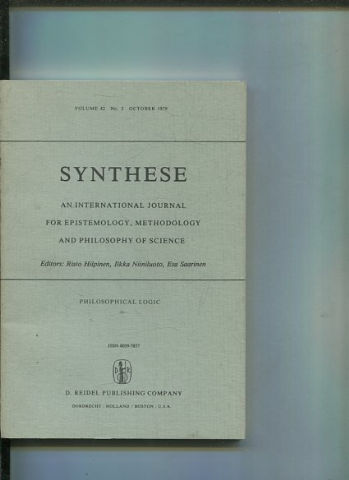 SYNTHESE AN INTERNATIONAL JOURNAL FOR EPISTEMOLOGY, METHODOLOGY AND PHILOSOPHY OF SCIENCE.  VOLUME 42 Nos. 2. OCTOBER 1979.