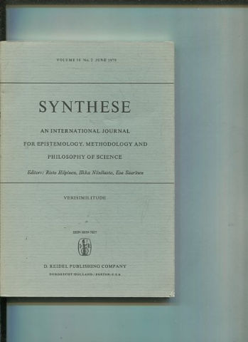 SYNTHESE AN INTERNATIONAL JOURNAL FOR EPISTEMOLOGY, METHODOLOGY AND PHILOSOPHY OF SCIENCE. VOLUME 38 No. 2. JUNE 1978.