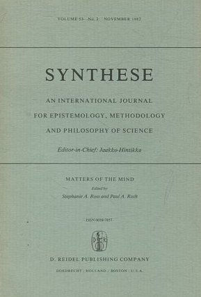 SYNTHESE AN INTERNATIONAL JOURNAL FOR EPISTEMOLOGY, METHODOLOGY AND PHYLOSOPHY OF SCIENCE VOLUME 53. No. 2. NOVEMBER 1982.