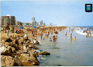 TARJETA POSTAL DE GANDIA. Nº 128: PLAYA.