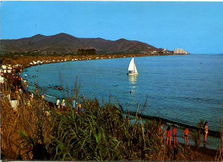 TARJETA POSTAL DE MOTRIL. Nº 1493: PLAYA DE LAS AZUCENAS.