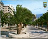 TARJETA POSTAL DE MOTRIL. SERIE 45, Nº 1124: VISTA GENERAL DEL PASEO DE LAS PALMERAS.