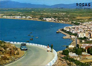 TARJETA POSTAL DE ROSAS. Nº 1176: MARAVILLOSO BALCON SOBRE EL MAR.