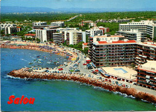 TARJETA POSTAL DE SALOU. 15: PLAYA.