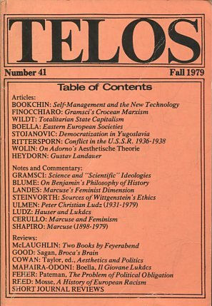 TELOS: NUMBER 41 (FALL 1979).