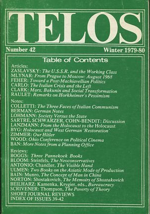 TELOS: NUMBER 42 (WINTER 1979-80).