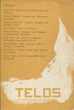 TELOS: VOL. 2, No. 1. (SPRING 1969).