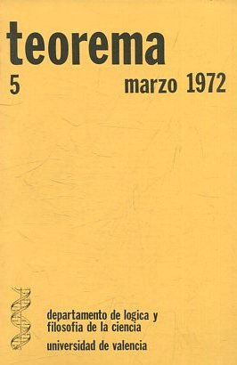 TEOREMA. REVISTA INTERNACIONAL DE FILOSOFIA 5.