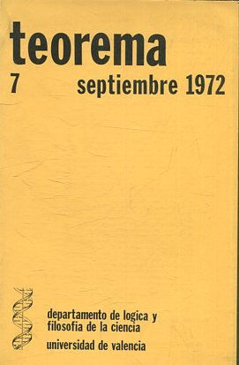 TEOREMA. REVISTA INTERNACIONAL DE FILOSOFIA 7.