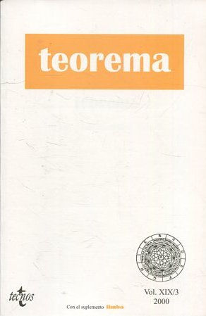 TEOREMA. REVISTA INTERNACIONAL DE FILOSOFIA. CON EL SUPLEMENTO LIMBO. VOL. XIX/3.