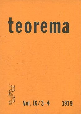 TEOREMA. REVISTA INTERNACIONAL DE FILOSOFIA . VOL. IV/ 3-4.