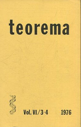 TEOREMA. REVISTA INTERNACIONAL DE FILOSOFIA . VOL. VI 3/4.