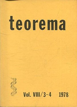 TEOREMA. REVISTA INTERNACIONAL DE FILOSOFIA . VOL. VIII/3-4.