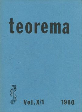 TEOREMA. REVISTA INTERNACIONAL DE FILOSOFIA . VOL. X/1.