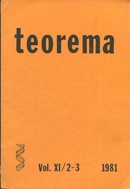 TEOREMA. REVISTA INTERNACIONAL DE FILOSOFIA . VOL. XI/ 2-3.