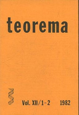 TEOREMA. REVISTA INTERNACIONAL DE FILOSOFIA . VOL. XII/1-2.