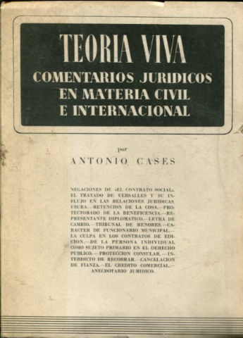 TEORÍA VIVA. COMENTARIOS JURÍDICOS EN MATERIA CIVIL E INTERNACIONAL.