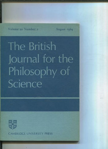 THE BRITISH JOURNAL FOR THE PHILOSOPHY OF SCIENCE. VOLUME 20 NUMBER 2.