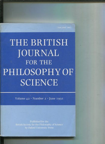 THE BRITISH JOURNAL FOR THE PHILOSOPHY OF SCIENCE. VOLUME 42  NUMBER 2.