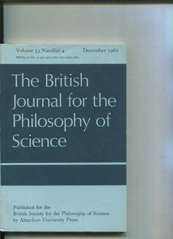 THE BRITISH JOURNAL FOR THE PHILOSOPHY OF SCIENCE. VOLUME 20 NUMBER 3.