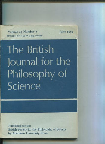 THE BRITISH JOURNAL FOR THE PHILOSOPHY OF SCIENCE. VOLUME 25 NUMBER 2.