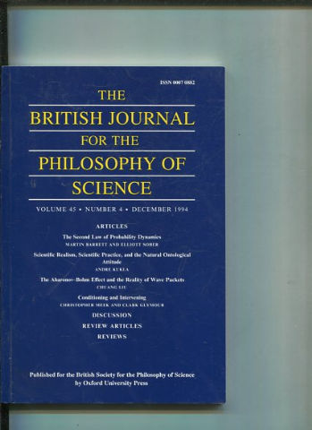 THE BRITISH JOURNAL FOR THE PHILOSOPHY OF SCIENCE. VOLUME 45 NUMBER 4.