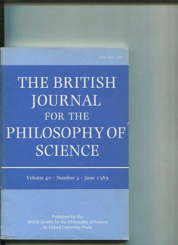 THE BRITISH JOURNAL FOR THE PHILOSOPHY OF SCIENCE. VOLUME 40 NUMBER 2.