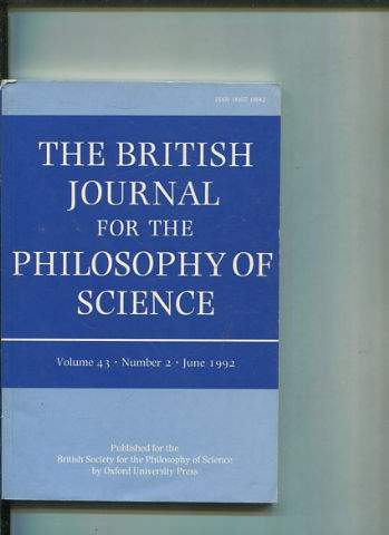 THE BRITISH JOURNAL FOR THE PHILOSOPHY OF SCIENCE. VOLUME 43 NUMBER 2.