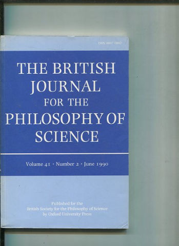 THE BRITISH JOURNAL FOR THE PHILOSOPHY OF SCIENCE. VOLUME 41 NUMBER 2.