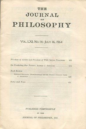 THE JOURNAL OF PHILOSOPHY. VOLUME LXI, NO 14, JULY 16, 1964. FREEDOM OF ACTION AND FREEDOM OF WILL. ON PREDICTING OYR FUTURE.