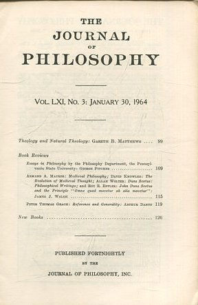 THE JOURNAL OF PHILOSOPHY. VOLUME LXI, No 3, JANUARY 30, 1964. THEOLOGY AND NATURAL THEOLOGY.