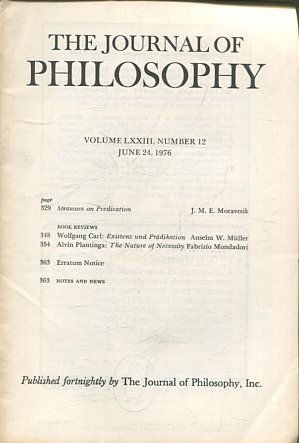 THE JOURNAL OF PHILOSOPHY. VOLUME LXXIII, NUMBER 12, JUNE 24, 1976. STRAWSON ON PREDICATION.