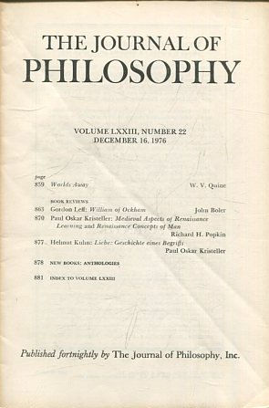 THE JOURNAL OF PHILOSOPHY. VOLUME LXXIII, NUMBER 22, DECEMBER 16, 1976. WORLDS AWAY.