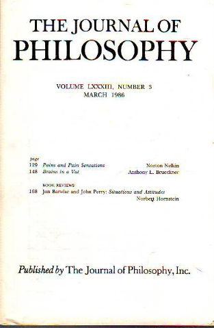 THE JOURNAL OF PHILOSOPHY. VOLUME LXXIII, NUMBER 3.