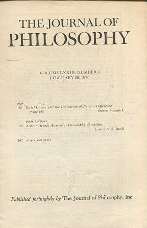 THE JOURNAL OF PHILOSOPHY. VOLUME LXXIII, NUMBER 4, FEBRUARY 26, 1976. SOCIAL CHOICE AND THE DERIVATION OF RAWLS'S DIFFERENCE PRINCIPLE.