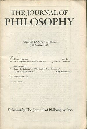 THE JOURNAL OF PHILOSOPHY. VOLUME LXXIV, NUMBER 1, JANUARY 1977. DIRECT INFERENCE. ON ACCEPTABILITY WITHOUT CERTAINTY.