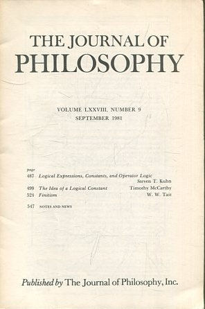 THE JOURNAL OF PHILOSOPHY. VOLUME LXXVIII, NUMBER 9, SEPTEMBER 1981. LOGICAL EXPRESSIONS, CONSTANTS, AND OPERATOR LOGIC.