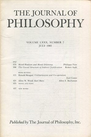 THE JOURNAL OF PHILOSOPHY. VOLUME LXXX, NUMBER 7 JULY 1983. MORAL REALISM AND MORAL DILEMMA. THE CAUSAL STRUCTURE OF INDIRECT JUSTIFICATION.