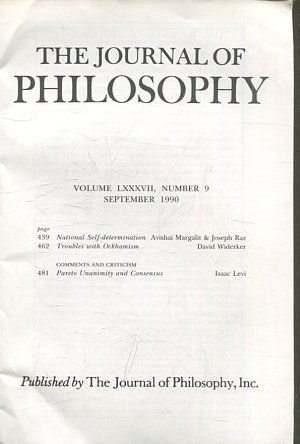 THE JOURNAL OF PHILOSOPHY. VOLUME LXXXVII, NUMBER 9 SEPTEMBEr 1990. NATIONAL SELf-DETERMINATION.