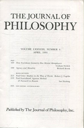 THE JOURNAL OF PHILOSOPHY. VOLUME LXXXVIII, NUMBER 4, APRIL 1991. HOW EUCLIDEAN GEOMETRY HAS MISLED METAPHYSICS.