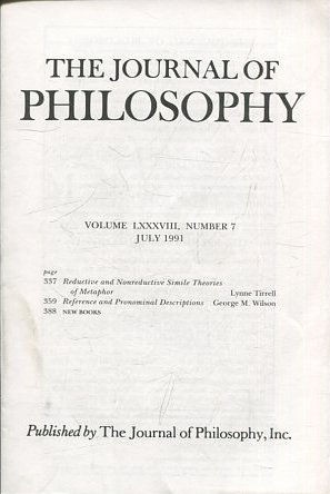 THE JOURNAL OF PHILOSOPHY. VOLUME LXXXVIII, NUMBER 7, JULY, 1991. REDUCTIVE AND NONREDUCTIVE SIMILE THEORIES OF METAPHOR.