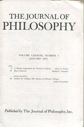 THE JOURNAL OF PHILOSOPHY. VOLUME LXXXVIII, NUMBER I, JANUARY, 1991. A MODAL ARGUMENT FOR NARROW CONTENT. REAL PATTERNS.