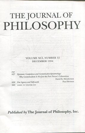 THE JOURNAL OF PHILOSOPHY. VOLUME XCI, NUMBER 12 DECEMBER 1994.  EPISTEMIC COMPETENCE AND CONTEXTUALIST EPISTEMOLOGY.