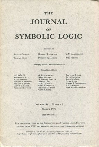 THE JOURNAL OF SYMBOLIC LOGIC. VOLUME 44. NUMBER 1. MARCH 1979.